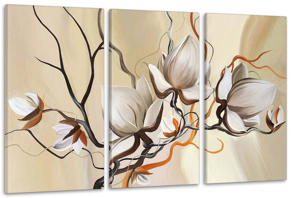 Модульна картина Абстракція Квіти Аrt-155_3А Київ - фото 1