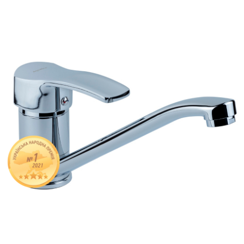 Змішувач MD d40мм для кухні гусак прямий 250мм на гайці Aquatica Житомир - фото 1