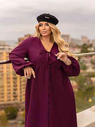 Молодежное женское платье свободного кроя 