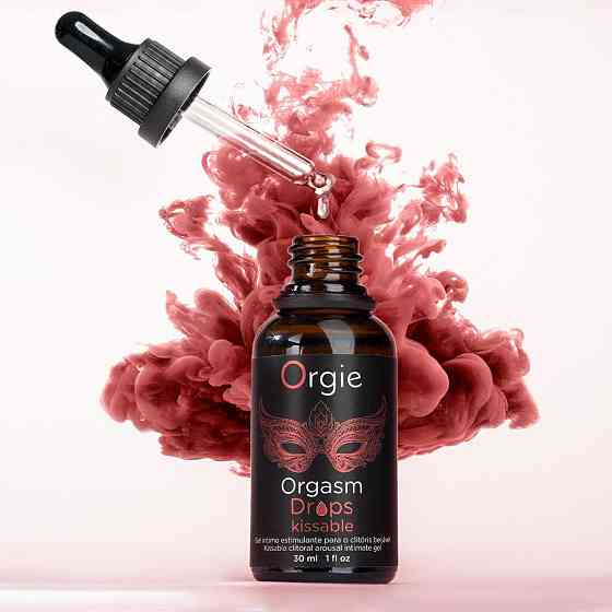Збуджувальні краплі для клітора Orgie Orgasm Drops Kissable, 30 мл, тепло-холод, смак яблука Sex Aura Київ