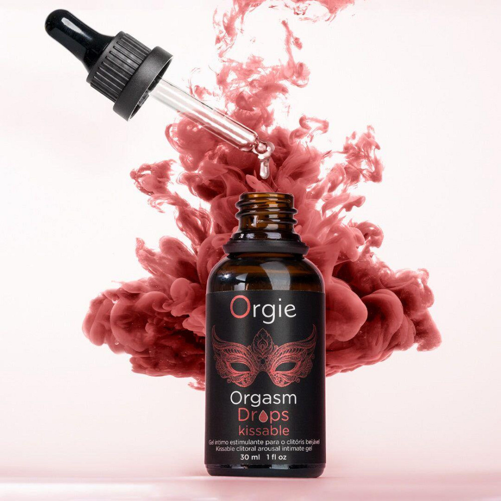 Збуджувальні краплі для клітора Orgie Orgasm Drops Kissable, 30 мл, тепло-холод, смак яблука Sex Aura Київ - фото 4