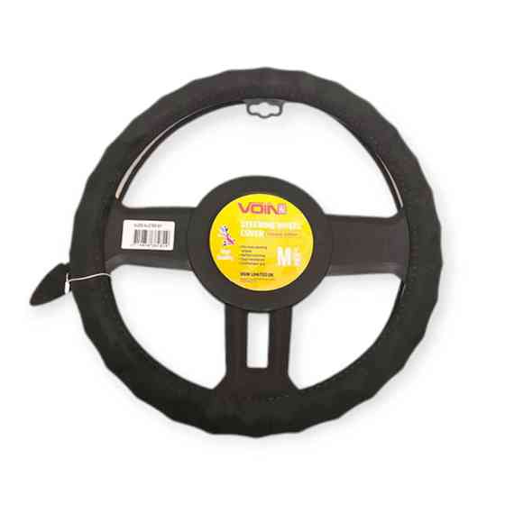 Чехол m алькантара (37 - 39 см) серый белая основа руля Мукачево