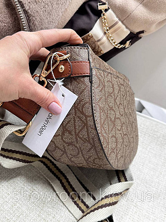 Небольшая женская сумочка на плечо Ck K6071 light brown Киев - изображение 9