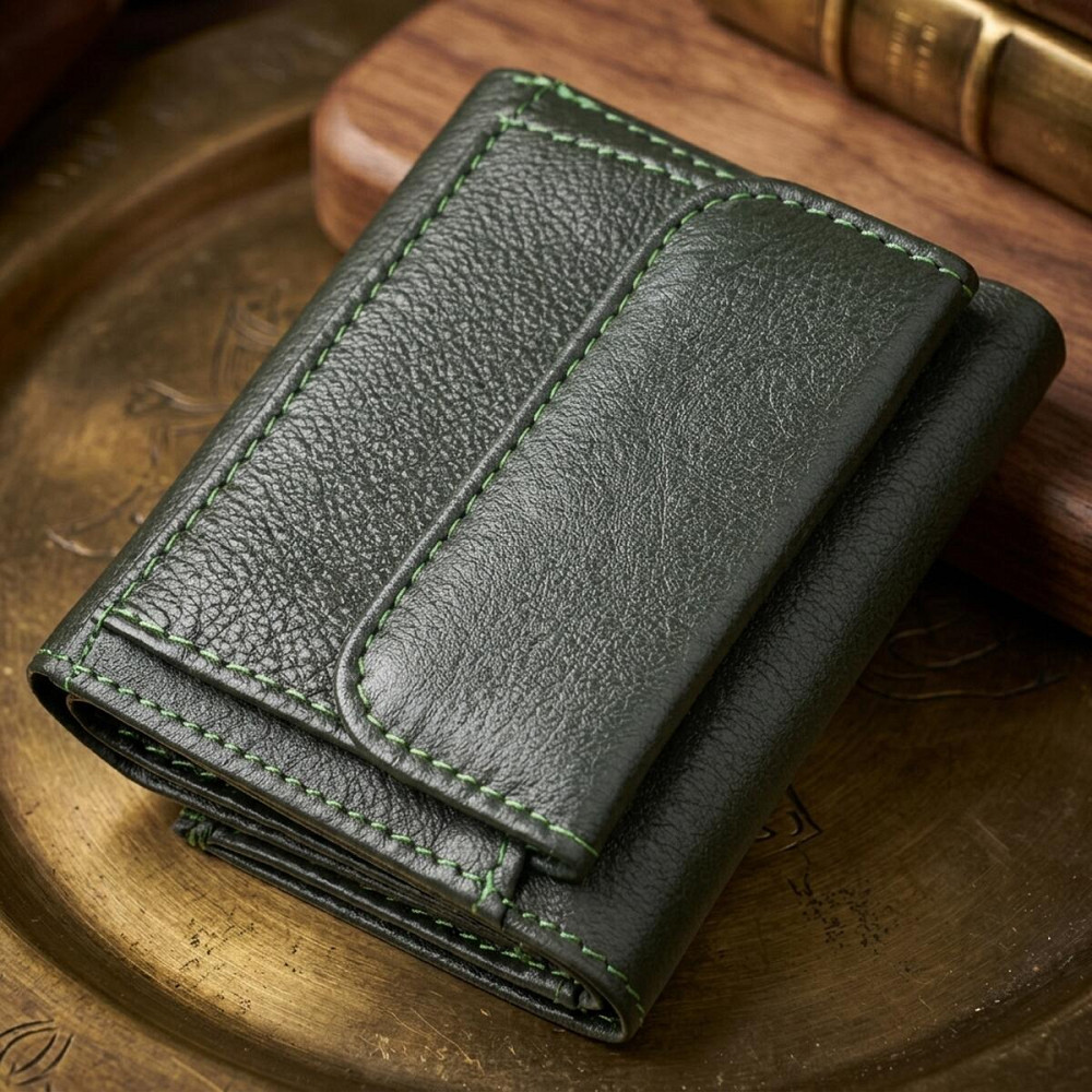 Женский миниатюрный кошелек из натуральной кожи ST Leather 23083 Зеленый Киев - изображение 13