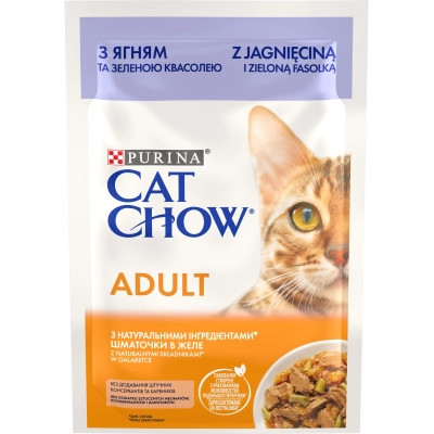 Вологий корм для кішок Purina Cat Chow З Ягням та Зеленою квасолею 85 г (8445290476524) Вінниця - фото 1