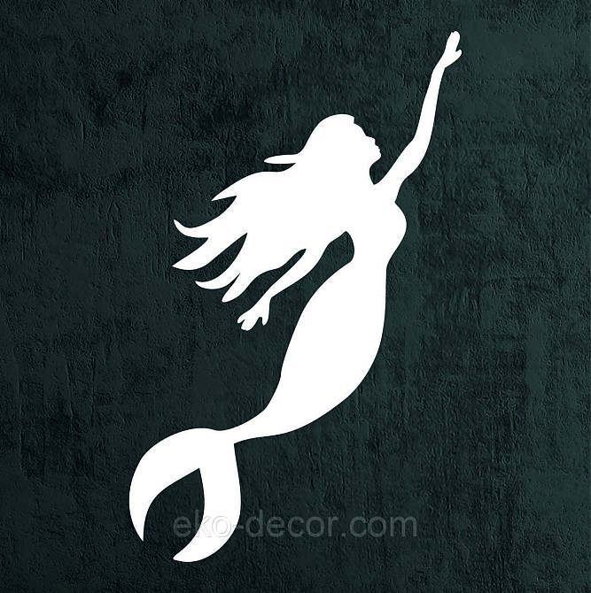 Декоративное настенное 3D Панно «Русалочка» Декор на стену с объемом 50*31 см, Белый Киев - изображение 8