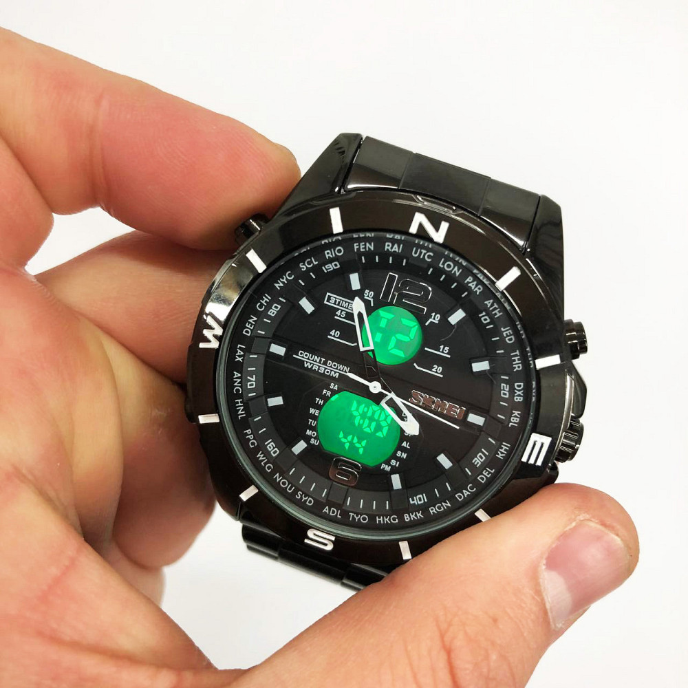 Водонепроникний годинник SKMEI 1670BKWT, Годинники військові з OE-741 офіційною гарантією Київ - фото 4