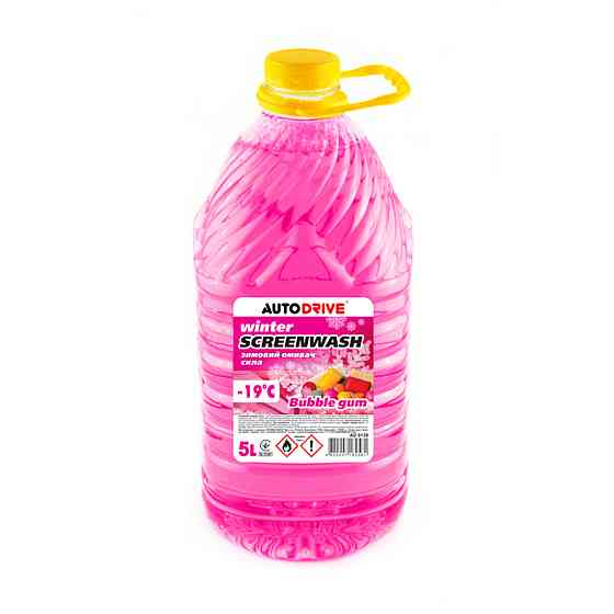 Омивач скла зимовий AutoDrive Bubble Gum -19°С 5л Київ