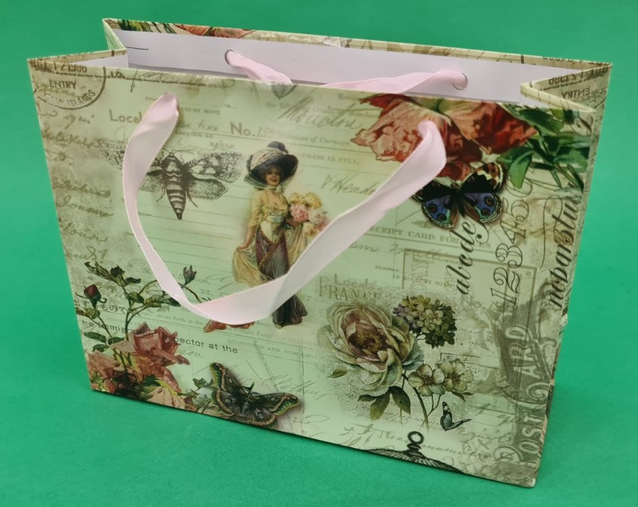 Пакет бумажный малый горизонтальный 11/18/5(арт М017) (12 шт) Харьков - изображение 1