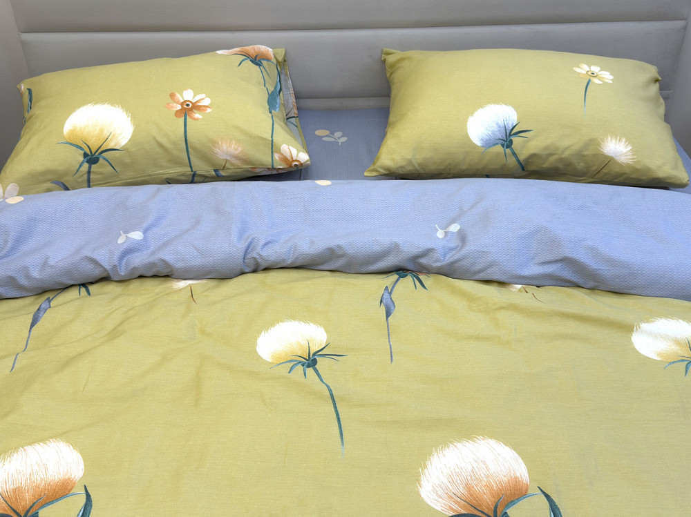 Ecotton Комплект постільної білизни Ecotton двоспальний 180х215 см гірчичний Кульбаби (21211АВ) Коломия - фото 7