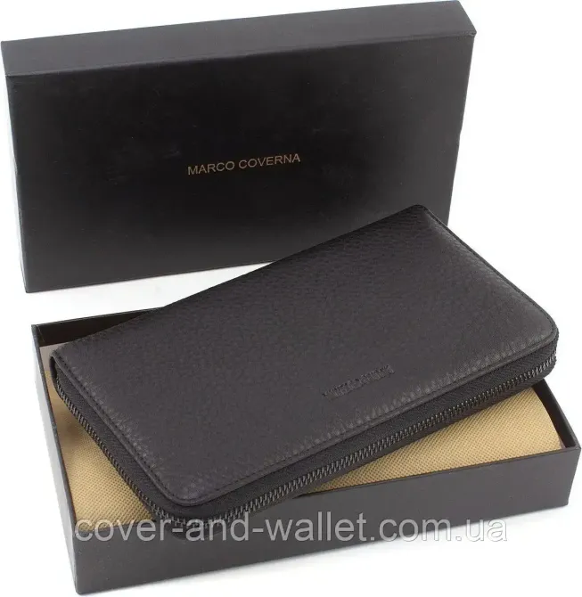 Солідний чоловічий гаманець клатч із натуральної шкіри на блискавці Marco Coverna 5901Q Київ - фото 6