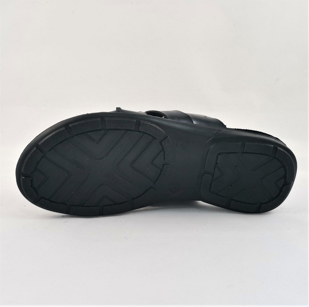 Мужские Шлёпанцы Тапочки Сланцы Чёрные Кожаные (размеры: 41,42,43,44,45) Днепр - изображение 6