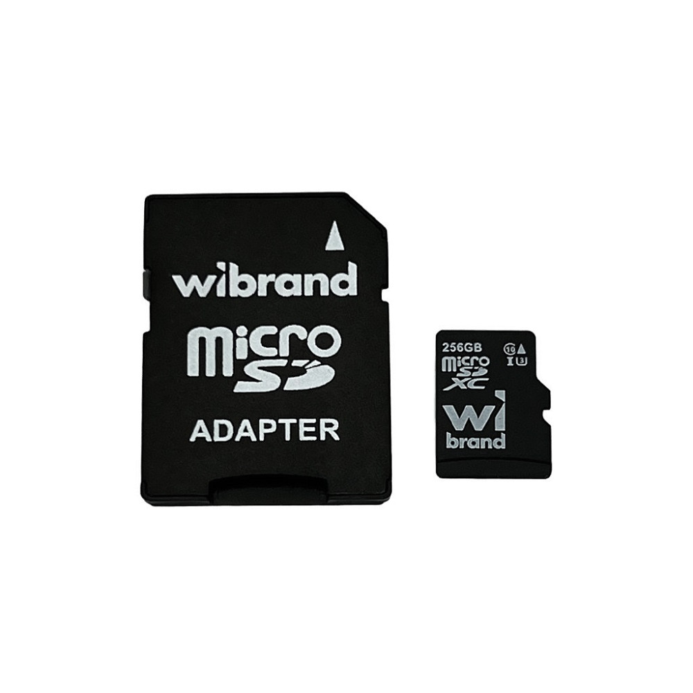 Карта пам'яті microSDXC (UHS-1 U3) Wibrand 256Gb class 10 (adapter SD) Київ - фото 1