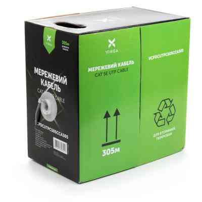 Кабель сетевой Vinga UTP Cat5e CCA 4 pairs 305 m (VCPDCUTPC505CCA305) Винница