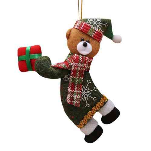 Новогодняя игрушка Мишка 15 на 8 см разноцветный Киев