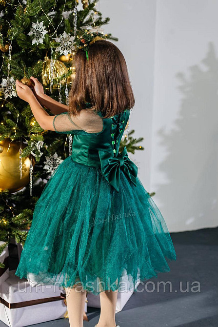 Зелене пишне плаття з рукавами Кривий Ріг - фото 4