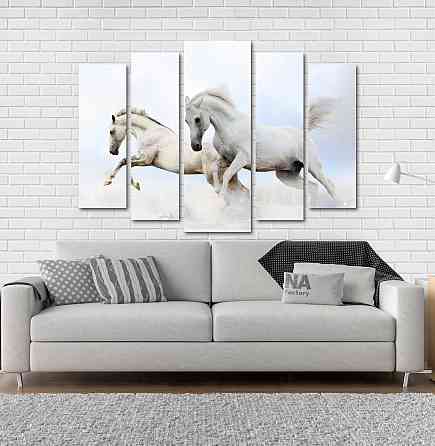 Модульна картина Коні Білі Art-121_5 Київ