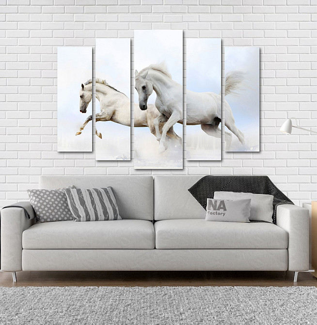 Модульна картина Коні Білі Art-121_5 Київ - фото 2