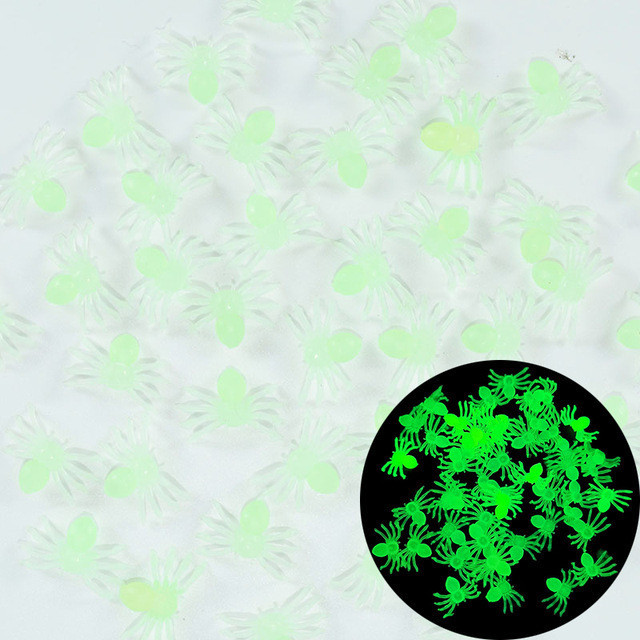 Павуки на Хелловін фосфорні 48 штук 2 на 1 см салатовий Київ - фото 5