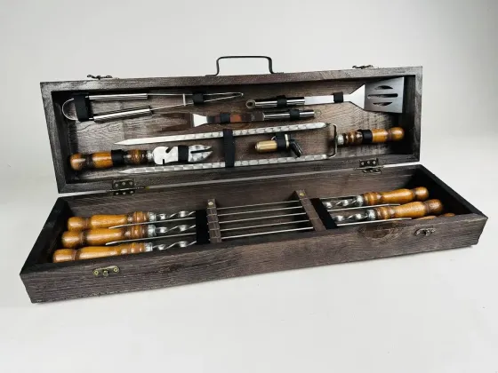 Набори шампурів, Набір шампурів у кейсі "BBQ Міні" Шампури, вертіла Тернопіль