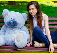 Плюшевий ведмедик М'яка іграшка Потап 90 см Сірий Тернопіль