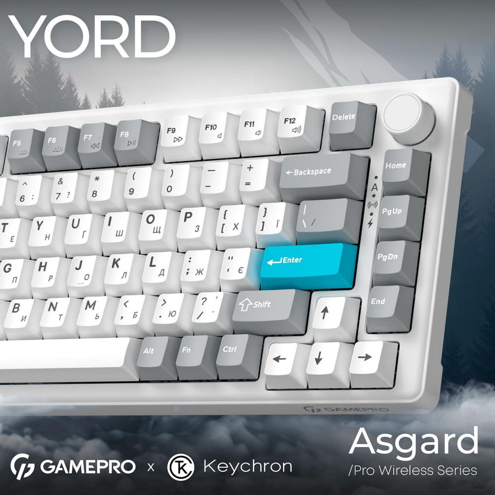 Клавіатура бездротова GamePro Asgard Yord Keychron Super Red Switch White (MK266WH) ( 10086 ) Харьков - изображение 20