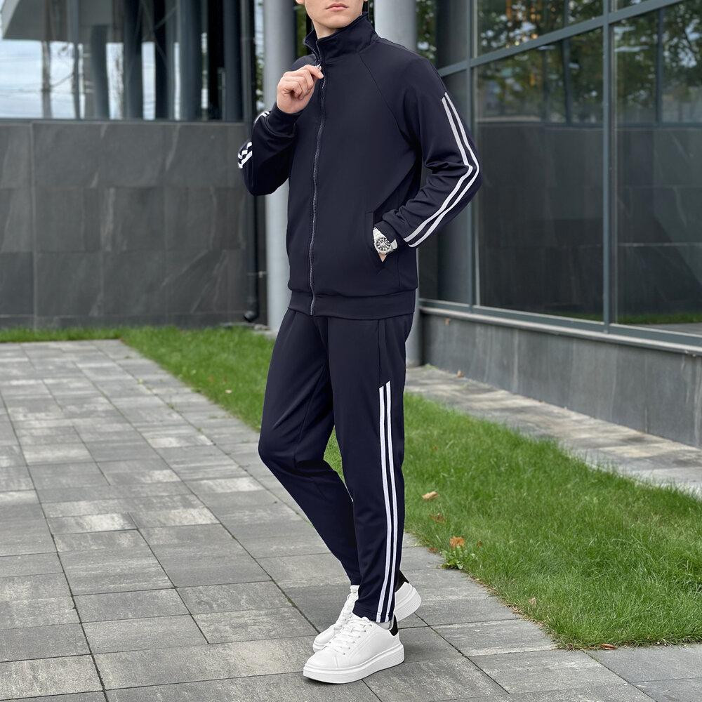 Синій спортивний костюм для чоловіків Pobedov Dollars. Весна осінь спортивний комплект. Київ - фото 4