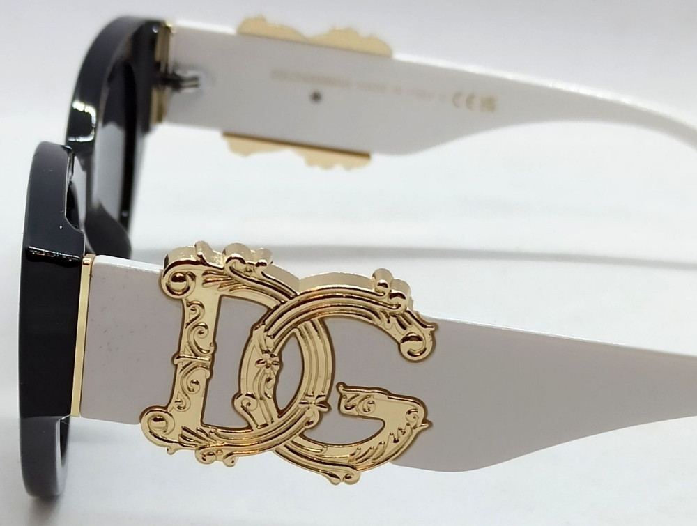 Брендові окуляри жіночі чорно-білі, великі, із золотим логотипом модні. Київ - фото 4