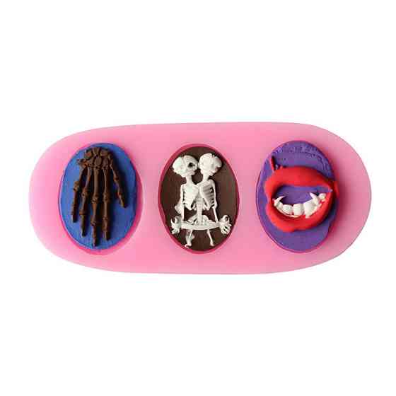 Молд силиконовый Хэллоуин 105 на 48 мм розовый Киев