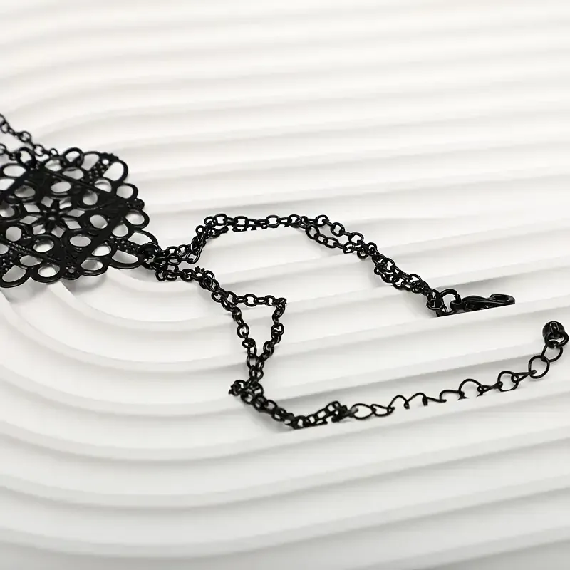 Браслет-перчатка готический с кольцами – чёрный аксессуар на руку Киев - изображение 4