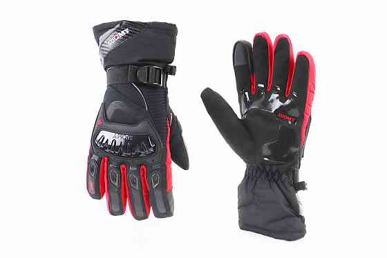 Перчатки мотоциклетні, теплі XL-Чорно-Червоні, тип 2 Киев
