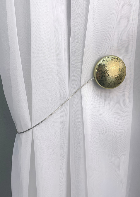 Магниты для штор и гардин Круг набор 2 шт Золотистый (81-141) Киев - изображение 3