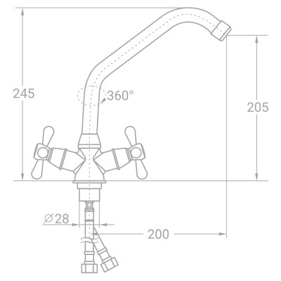 Смеситель TAU VD-4B161C Винница - изображение 2