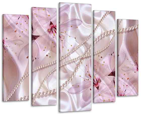 Модульна картина у вітальню / спальню Абстракція Квіти Art-427_5 ( 80х118см ) Київ