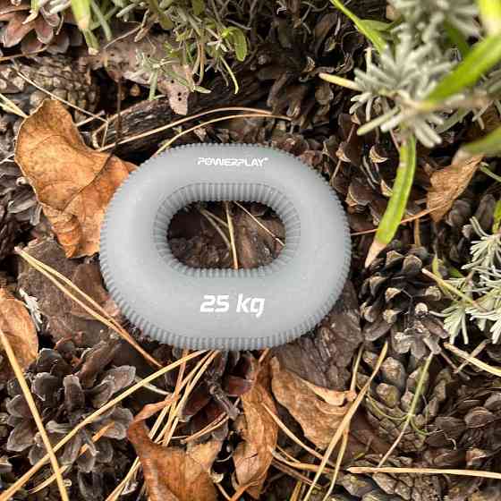 Эспандер кистевой силиконовый PowerPlay PP-4336 Hand Grip Large 25 кг. Серый Киев