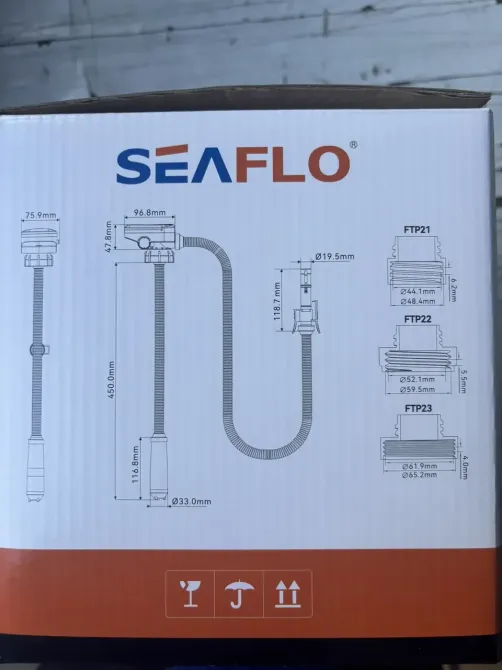 Насос SEAFLO SFFTP5-024-02 на батарейках (Трубка 46.5см / Шланг 105см) — Паливна помпа 12 л/хв Київ - фото 14
