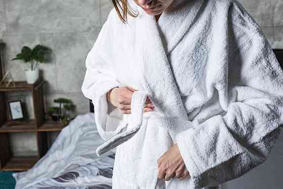 Халат готельний Ecotton XXL махровий білий з поясом універсальний White Коломыя