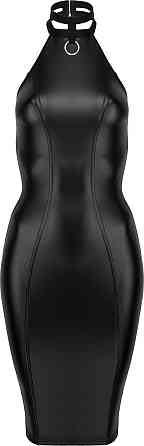 Платье с чокером Noir Handmade F160 из винила, черное, XL Sex Aura Киев