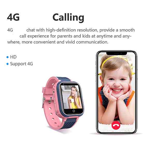 Часы детские умные Smart Kinder GPS Tracking 4G GPS Wi-Fi Синий Киев