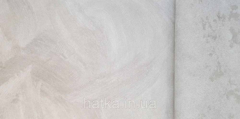 Шпалери вінілові на флізеліні Grandeco Ameli абстракція мазки смужки структурні темно-бежеві Київ - фото 4