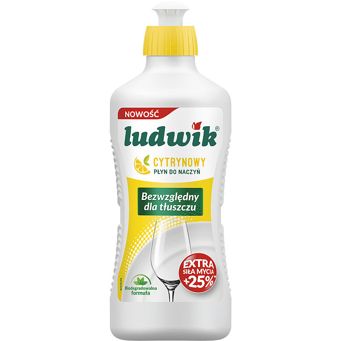Засіб для миття посуди лимон Ludwik, 0,9 л. (Польща) Ludwik balsam do naczyn 0,9 л. Львів - фото 1