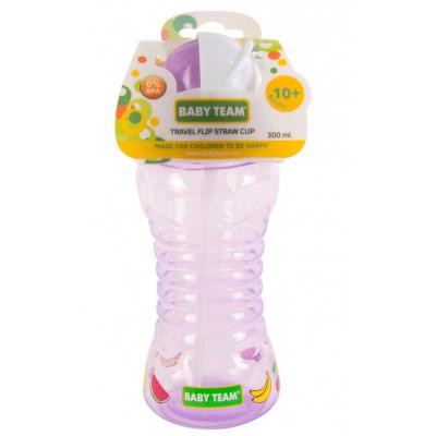 Поильник-непроливайка Baby Team с трубочкой, 300 мл (5005_фиолетовый) Винница - изображение 3