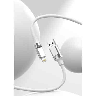 Дата кабель USB 2.0 AM to Lightning 1.0m 6A silicone white XO (NB251_L_White) Вінниця