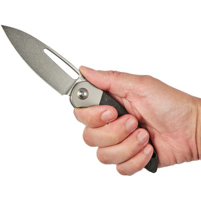 Нож Artisan Tylos S35VN Titanium and Marbled CF (1854G-MCF) Винница - изображение 5