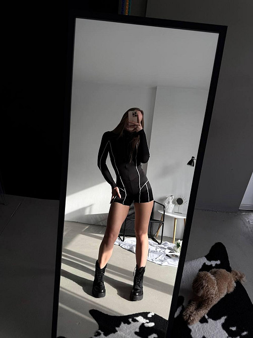 Жіночий стильний привабливий комбінезон із білими кантами дайвінг Одеса - фото 4