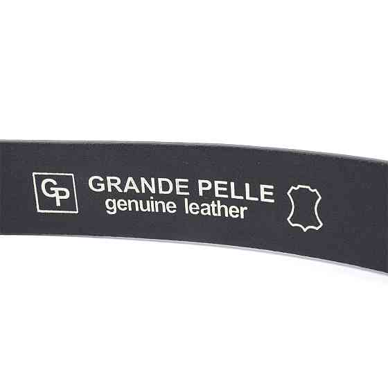 Практичный брючный пояс для мужчин из натуральной кожи GRANDE PELLE 11681 Черный Киев