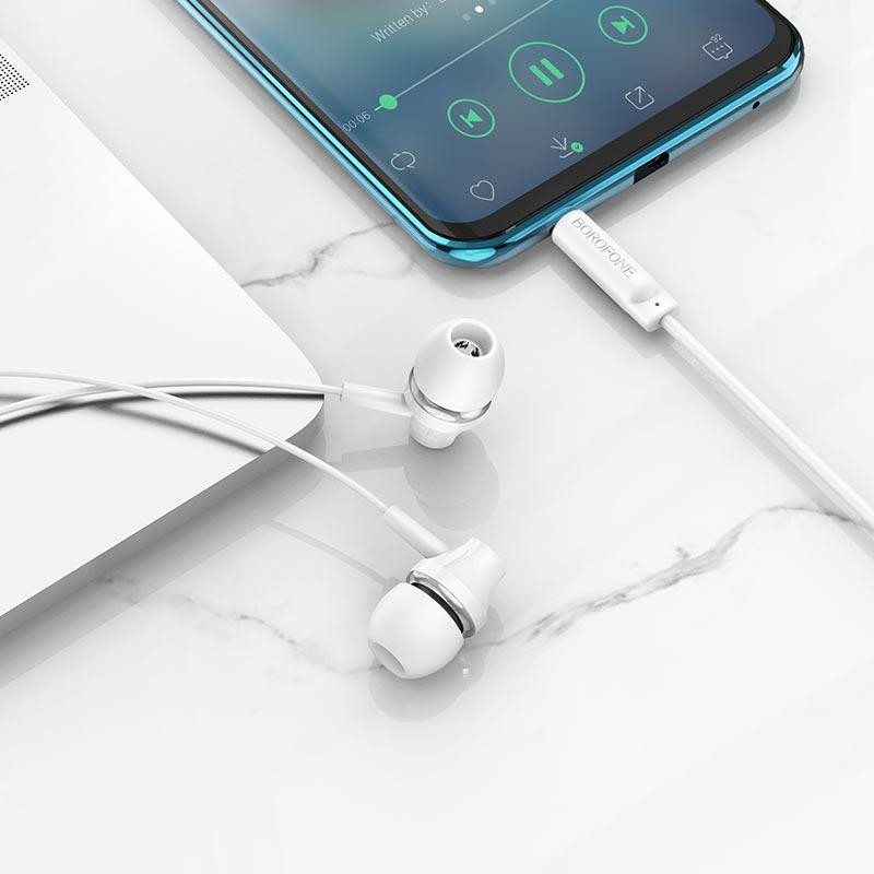 Навушники BOROFONE BM74 з мікрофоном, білі Київ - фото 3