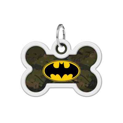 Адресник для тварин WAUDOG Smart ID з QR паспортом "Бетмен зелений" кістка 40х28 мм (0640-1002) Вінниця