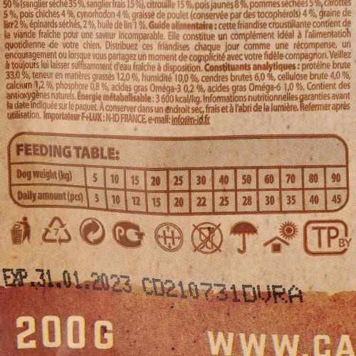 Лакомство Carnilove Dog Crunchy Snack Wild Boar with Rosehips для активных собак для быстрого восстановления с диким кабаном и ши Киев - изображение 4