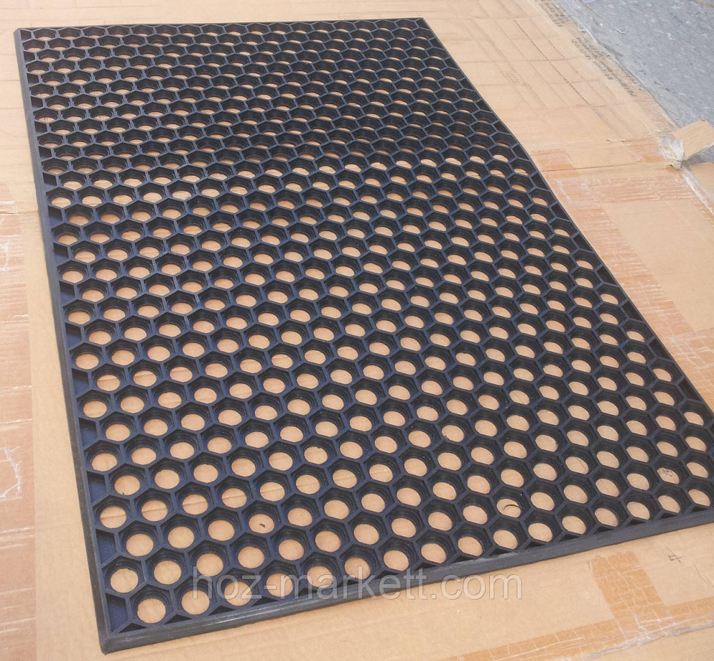 Коврик 60 см х 90 см  резиновый сота грязезащитный килим Харьков - изображение 3